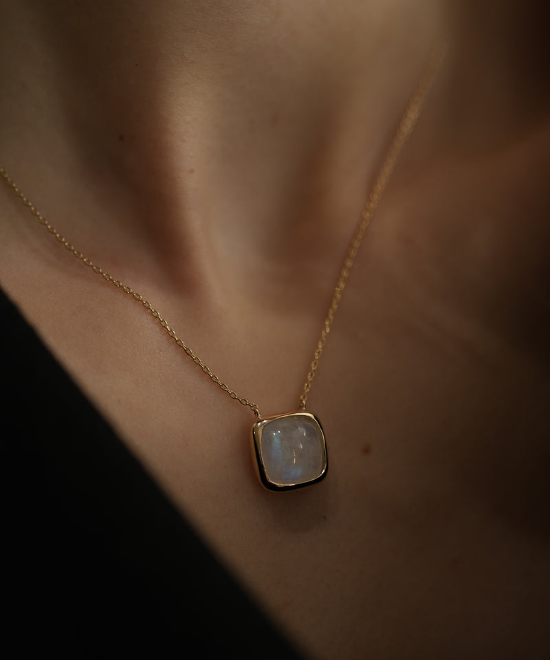 [Limited]K10 Frost Circle Labradorite Neckelace