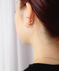K10Nude"Symbol"Hoop S-Earring
